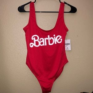 NWT F21 x Barbie Classic Red Scoop One Piece- M